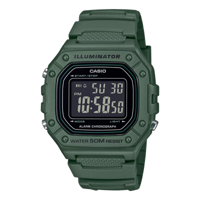 RELOJ CASIO W-218H-3BVEF HOMBRE 44.4 × 43.2 MM